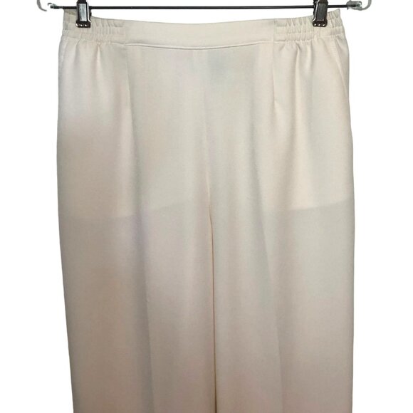 Koret Women’s Size 8 Ivory Pull On Elastic Waist Pants Pockets - Picture 3 of 6